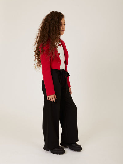 Monnalisa lightweight trousers with jewel button