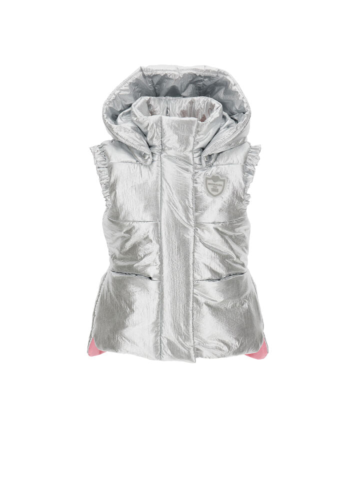 Monnalisa laminated padded gilet