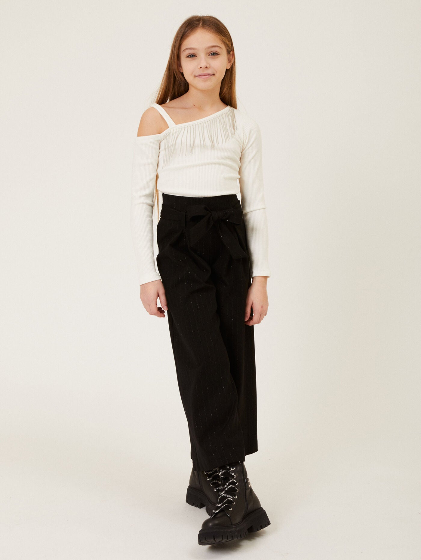 Monnalisa soft lurex trousers