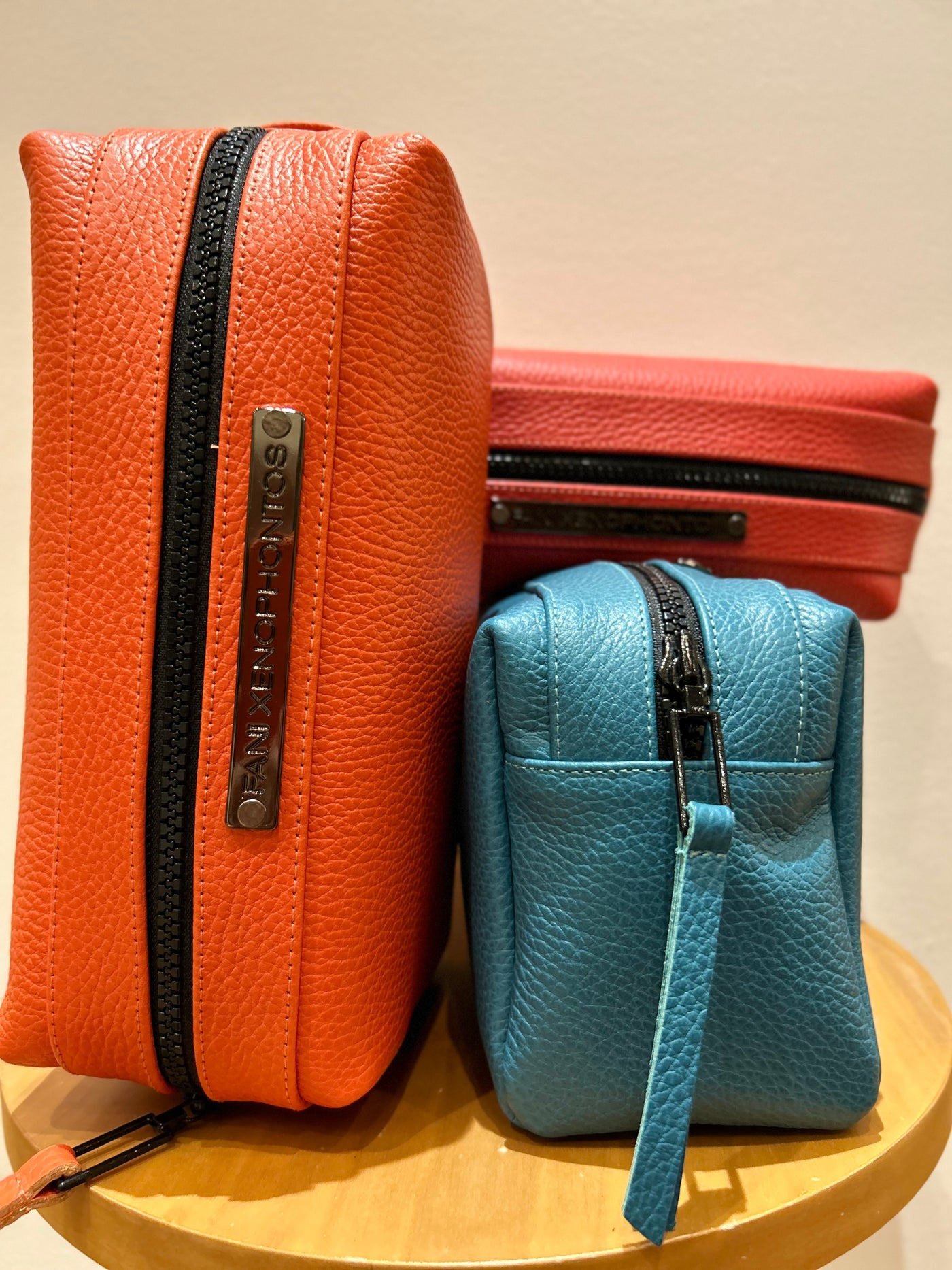 Fani Xenophontos big square pouch leather bag