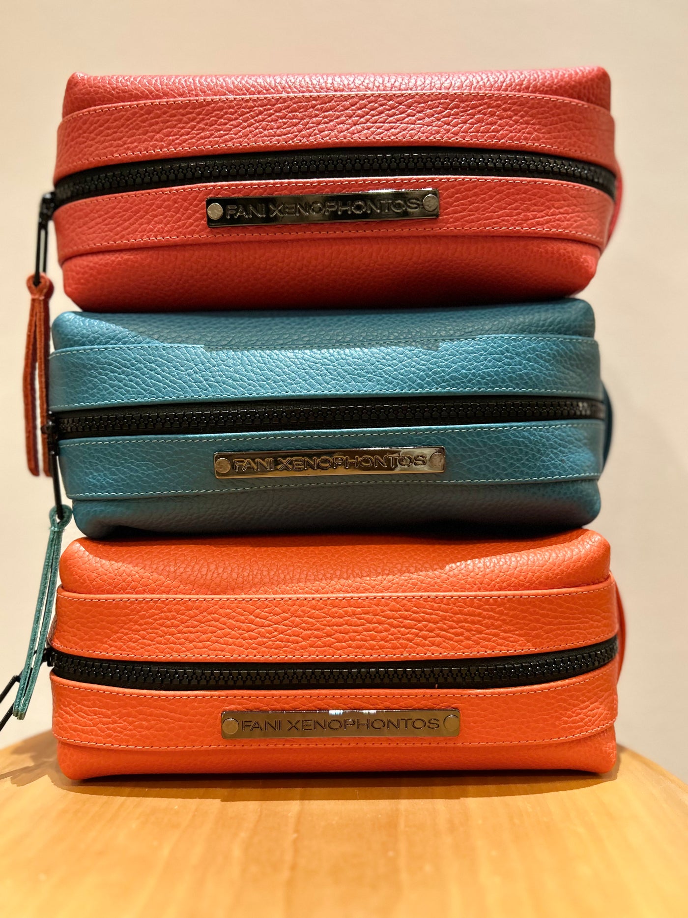 Fani Xenophontos big square pouch leather bag