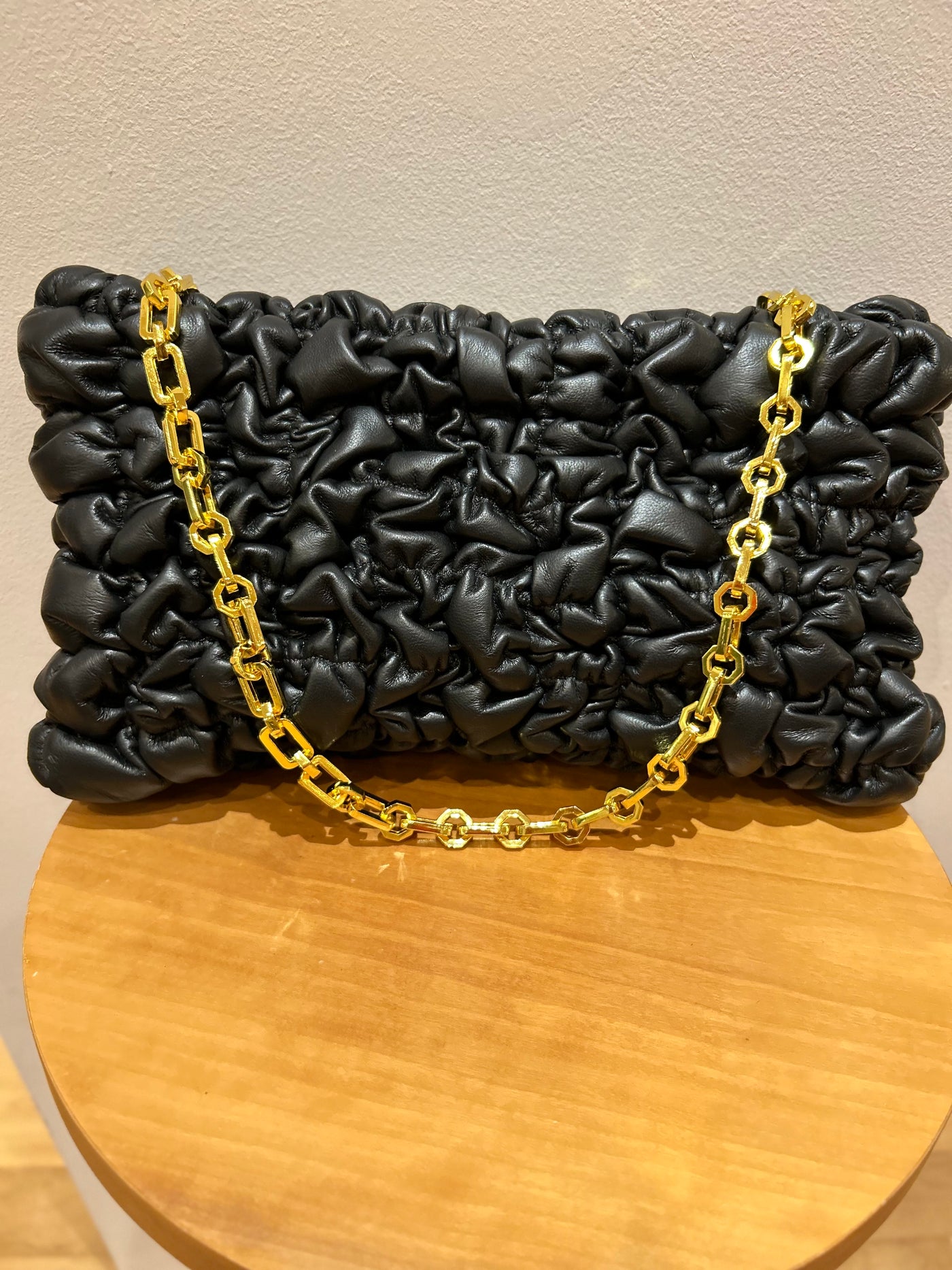 Fani Xenophontos Elasticated small bag with chain