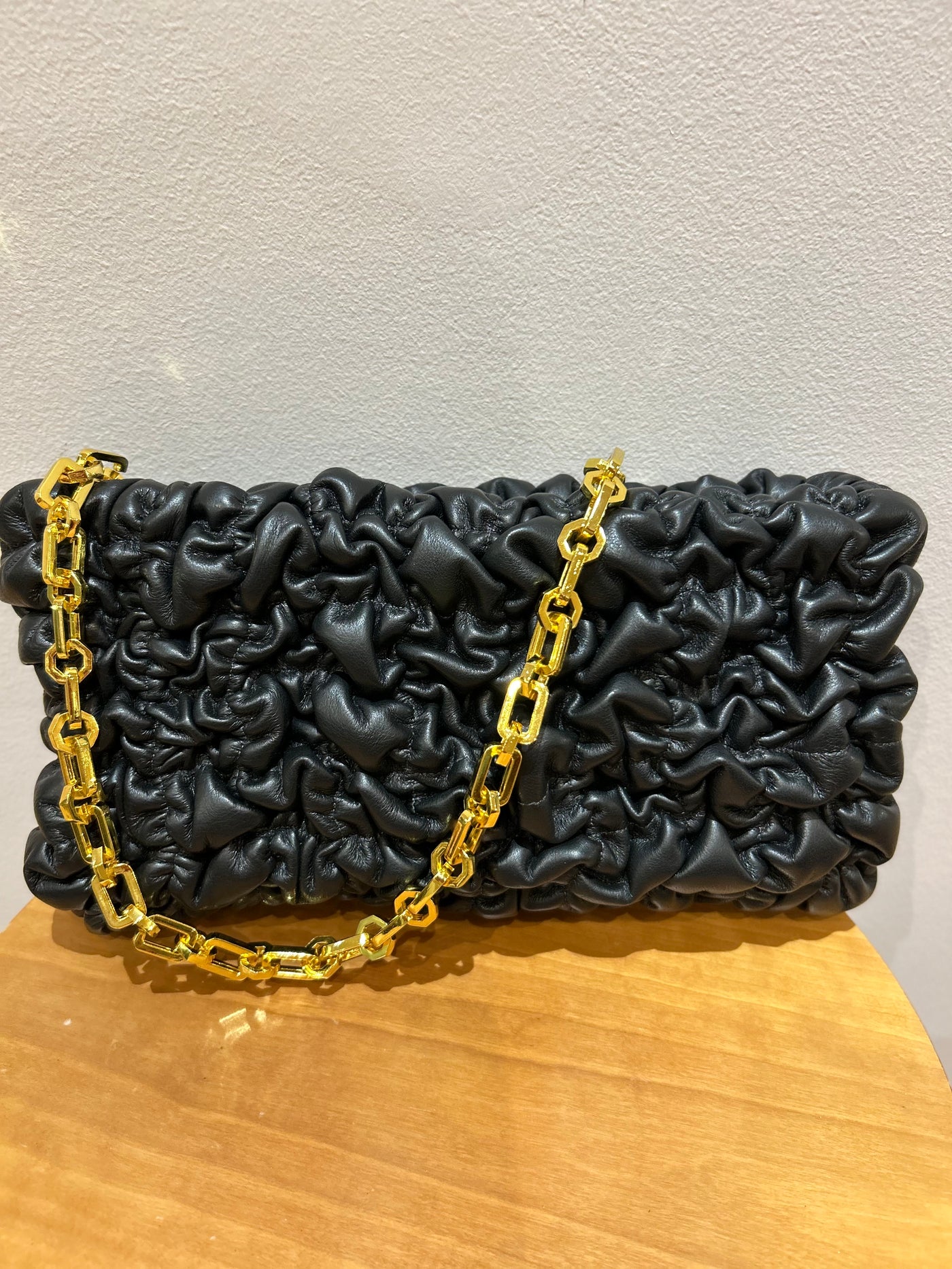 Fani Xenophontos Elasticated small bag with chain