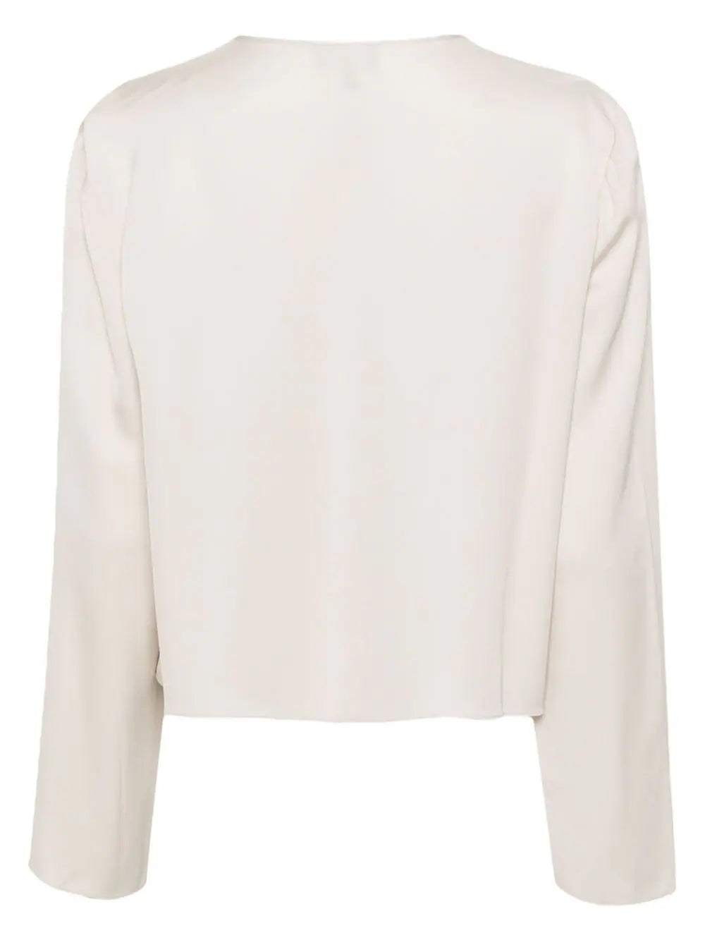 Theory tie V-neck crop blouse