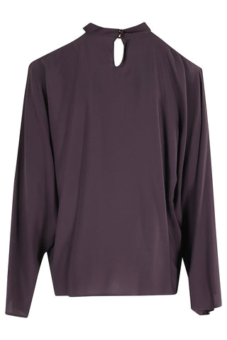 Federica Tosi- Silk Blend Blouse with Braided Collar