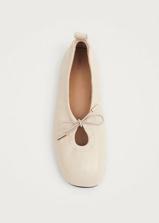 Alohas - Rosalind Cream Leather Ballet Flats