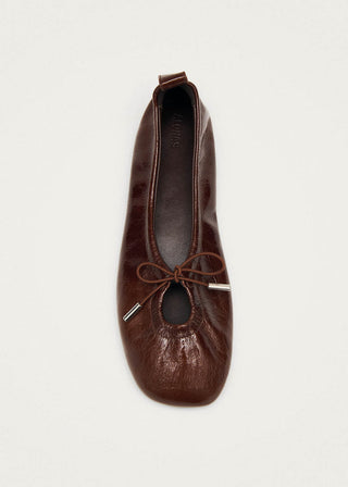 Alohas - Rosalind Patent Brown Leather Ballet Flats
