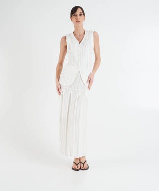 Gongdid Design - Light Denim Vest in White