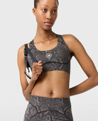 Adidas by Stella McCartney - TruePurpose Power Impact Snake Print Training Bra