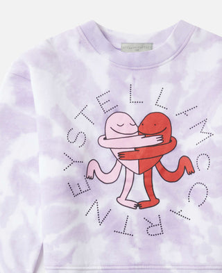 Stella McCartney Kids - Earth Friends Graphic Tie-Dye Crewneck Sweatshirt
