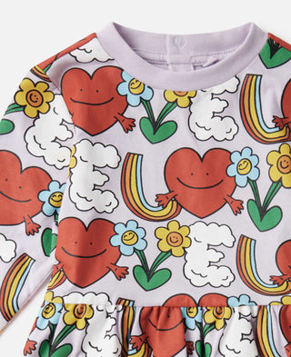 Stella McCartney Kids - Earth Friends Print Long-Sleeve Dress