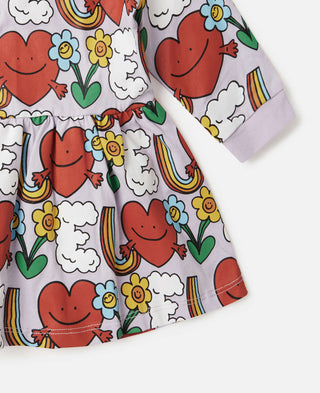 Stella McCartney Kids - Earth Friends Print Long-Sleeve Dress