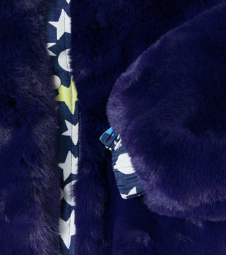 Stella McCartney Kids - Fur Jacket with Denim Trims