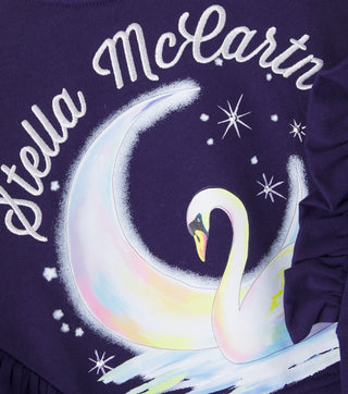Stella McCartney Kids - Blue Sweatshirt Swan