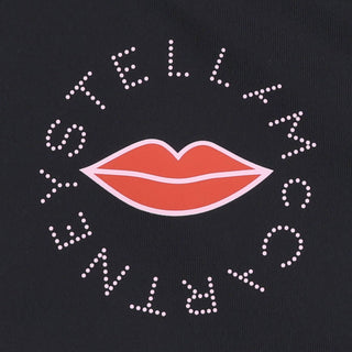 Stella McCartney Kids - Girls Black Lips & Logo Sleeveless Top