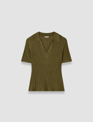 Joseph - Aliane Crinkle Viscose Polo Top