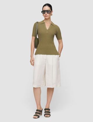 Joseph - Aliane Crinkle Viscose Polo Top