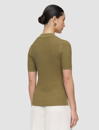 Joseph - Aliane Crinkle Viscose Polo Top