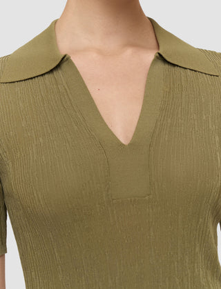 Joseph - Aliane Crinkle Viscose Polo Top