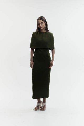 REBE - Column Cape Dress