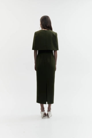 REBE - Column Cape Dress