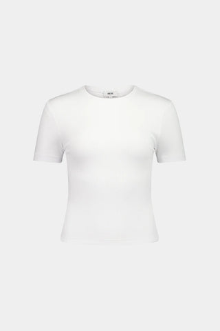 REBE - Ribbed T-Shirt White
