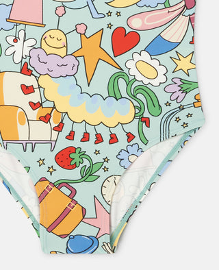 Stella McCartney Kids - Bug Hotel Print Swimsuit