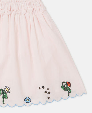 Stella McCartney Kids - Floral Embroidered Linen-Blend Dress