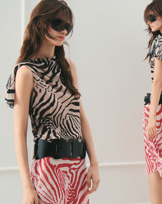 Iro Paris - Tahice Zebra Print Top