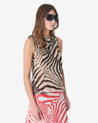 Iro Paris - Tahice Zebra Print Top
