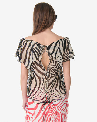 Iro Paris - Tahice Zebra Print Top