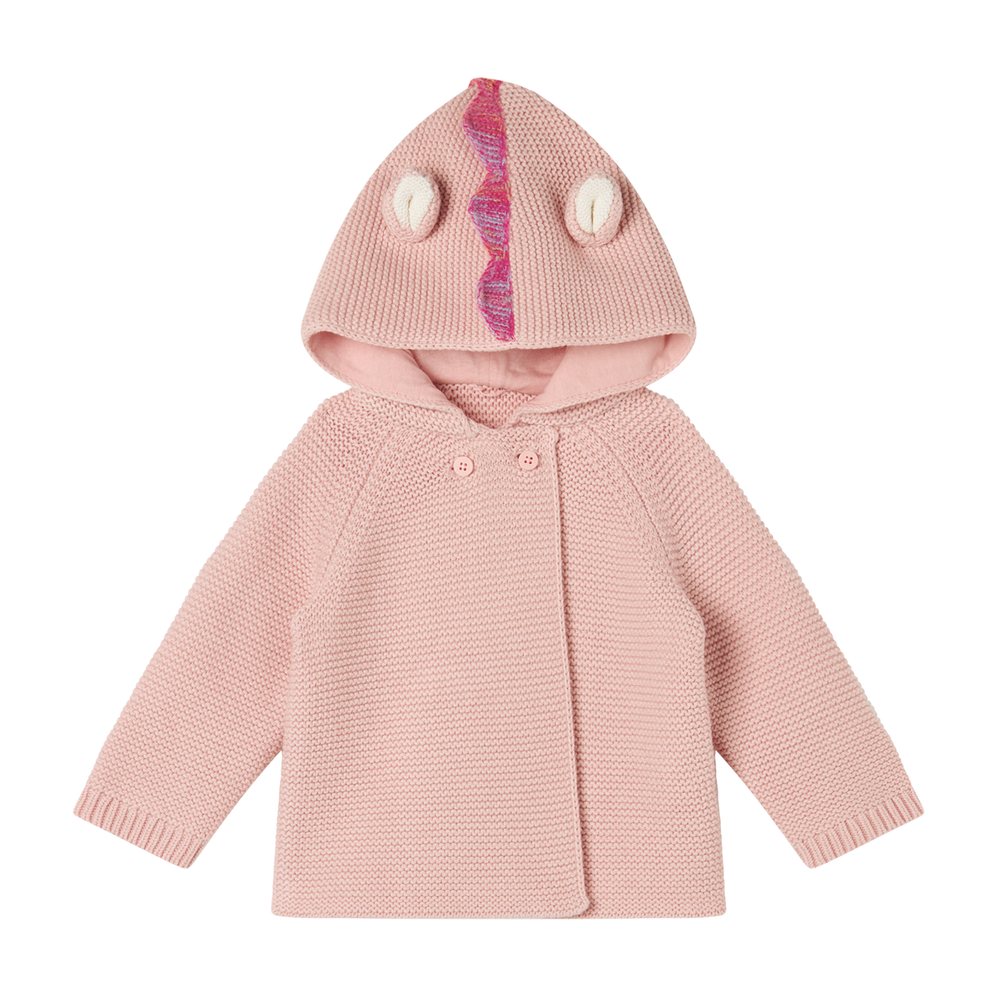 Stella McCartney Kids - Pink Cardigan With Unicorn Hoodie