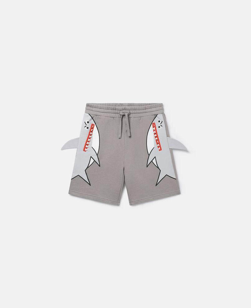Stella McCartnery Kids - Double Shark Motif Jersey Shorts
