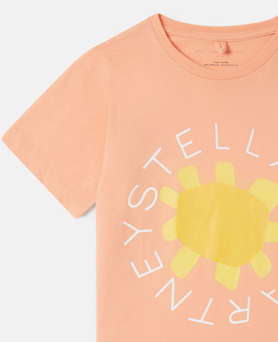 Stella McCartney Kids - Medallion Logo Sunflower T-Shirt