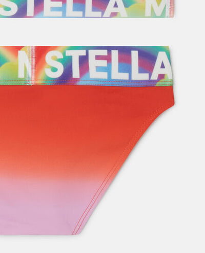 Stella McCartney Kids - Logo Tape Ombré Bikini Set