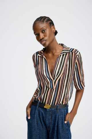 Munthe - RACKLEY TOP STRIPE BLACK