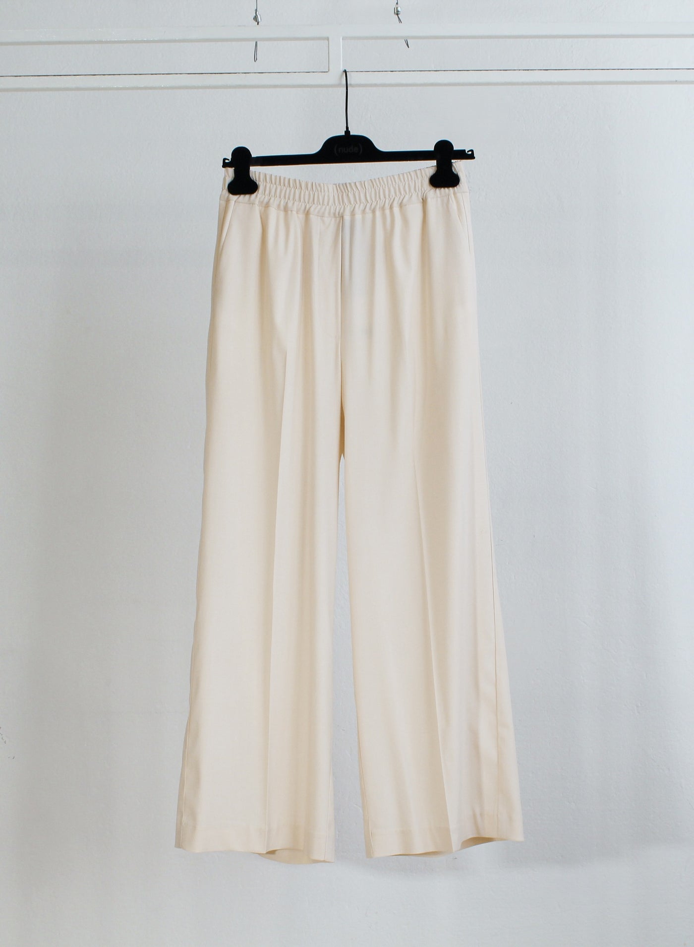Nude cropped flare pant