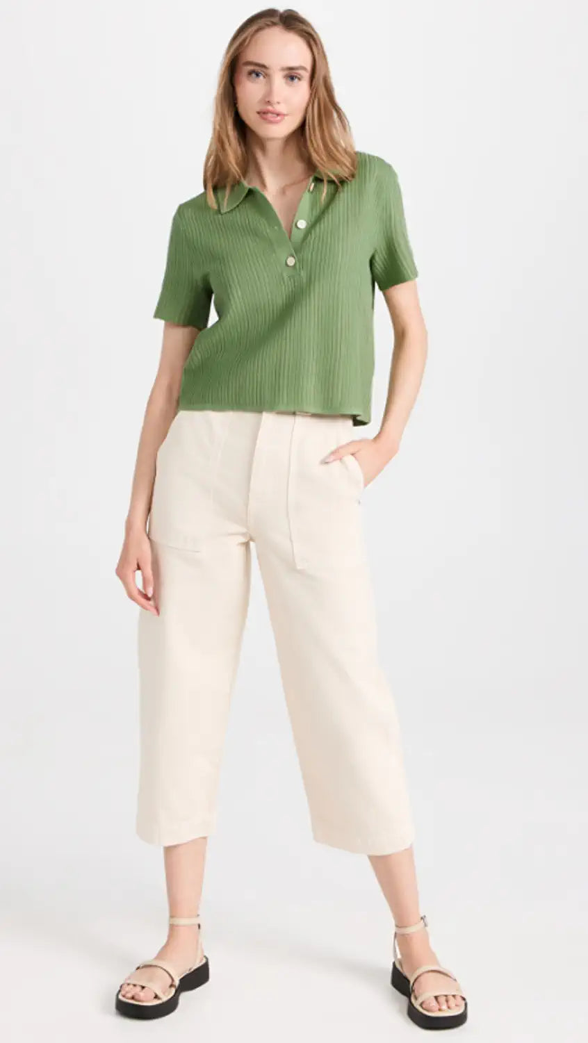 Theory cropped polo