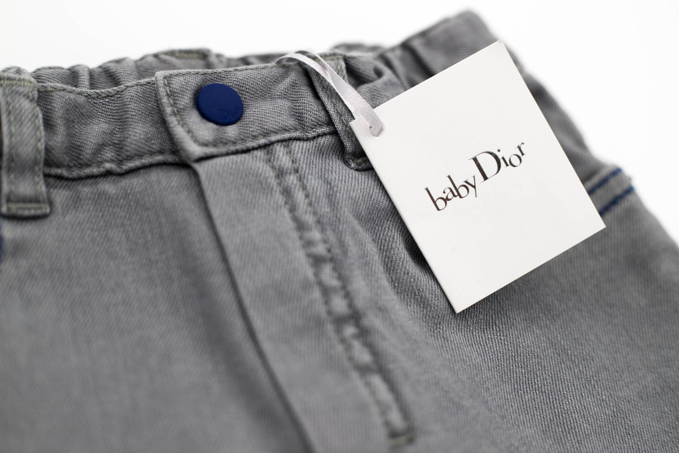 Baby Dior – Denim Pants with Side Trim Bi-Color