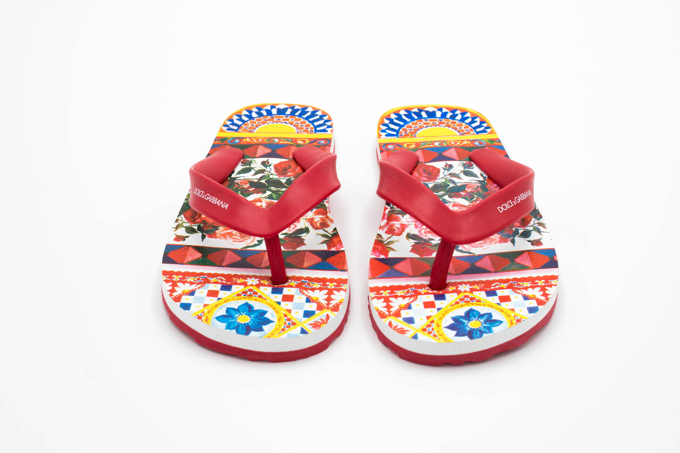 Dolce & Gabbana – Strapless Sandals Red Beachwear