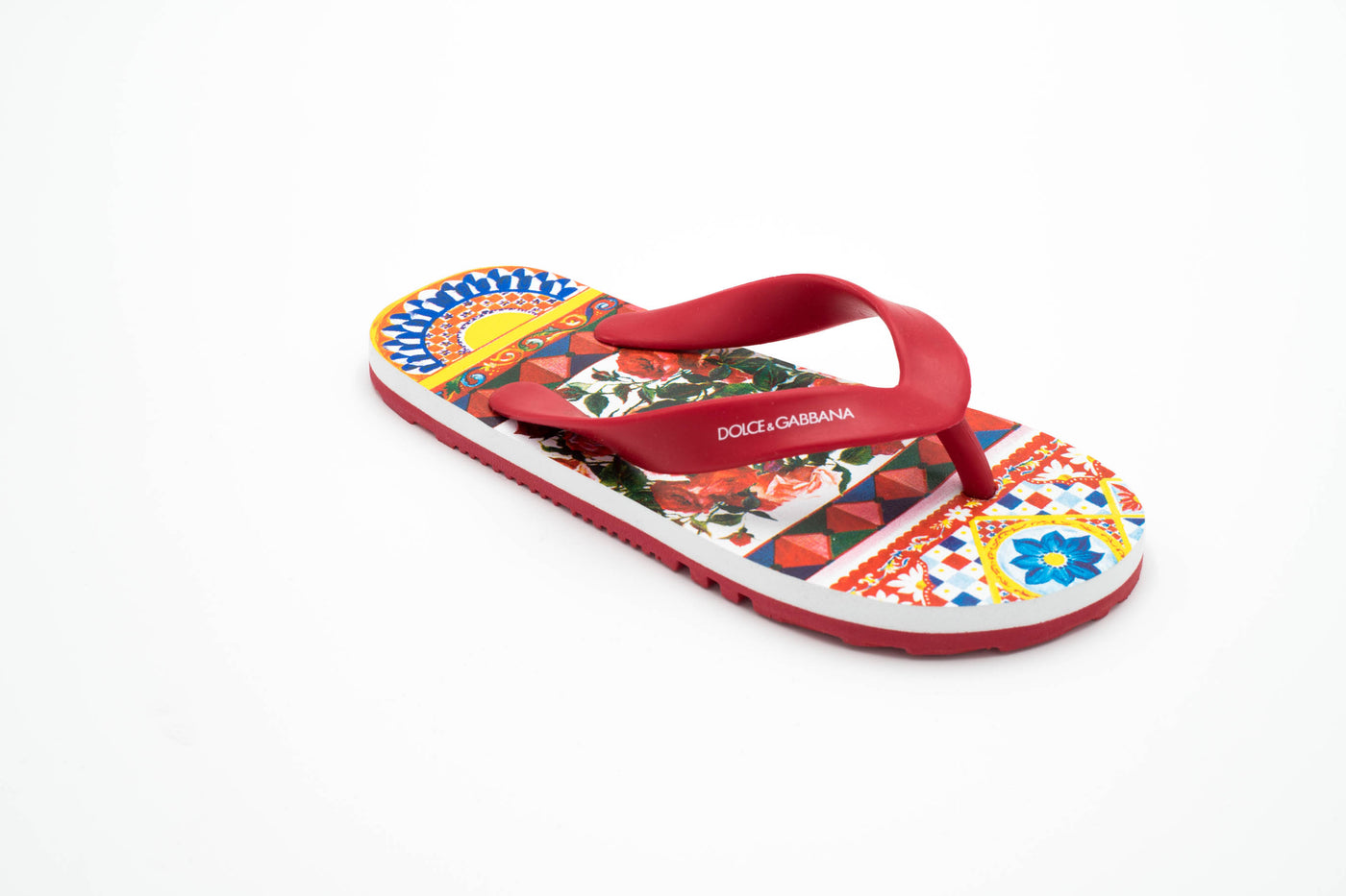 Dolce & Gabbana – Strapless Sandals Red Beachwear