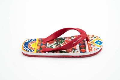 Dolce & Gabbana – Strapless Sandals Red Beachwear
