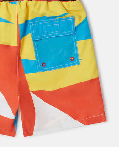 Stella McCartney Kids - Geometric Print Active Swim Shorts