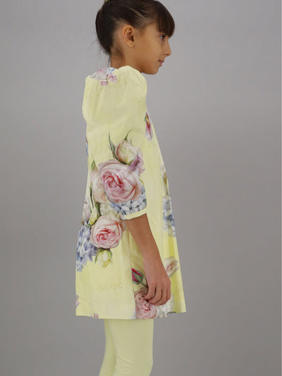 Monnalisa - Floral poplin dress