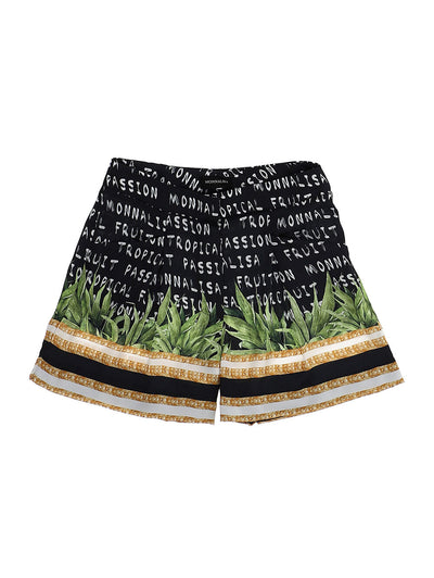 Monnalisa - Printed satin shorts- upto women’s S