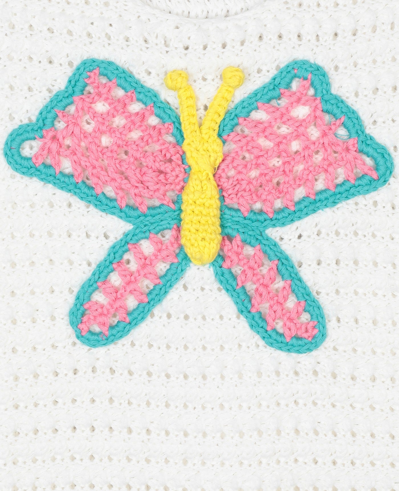 Stella McCartney Kids - Butterfly Crochet Cotton Top
