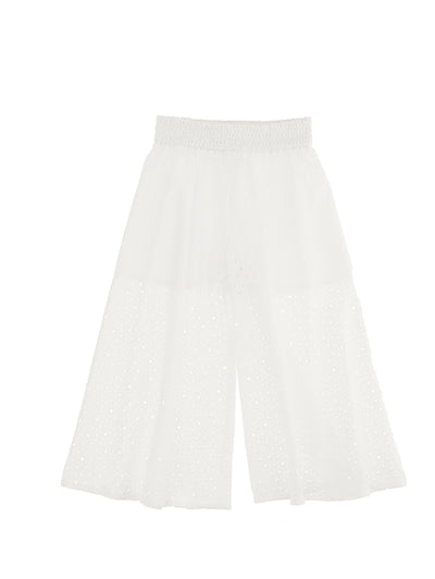 Monnalisa - Broderie anglaise lace trousers