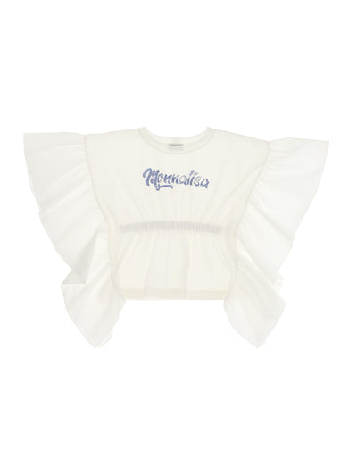 Monnalisa - Jersey Top with Rouches