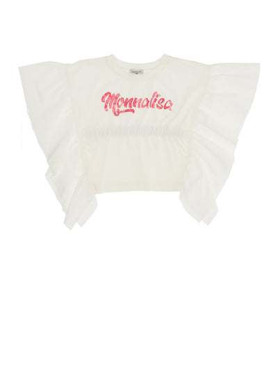 Monnalisa - Jersey Top with Rouches