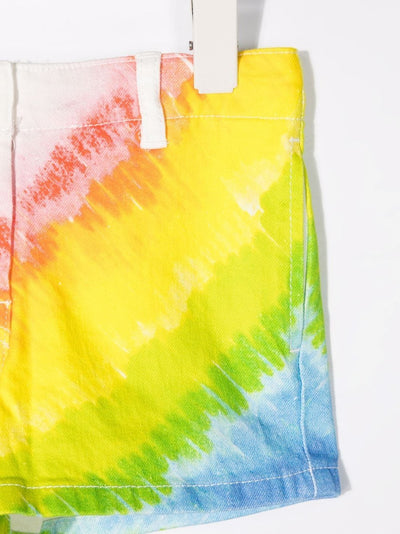 Stella McCartney Kids - Rainbow-print denim shorts